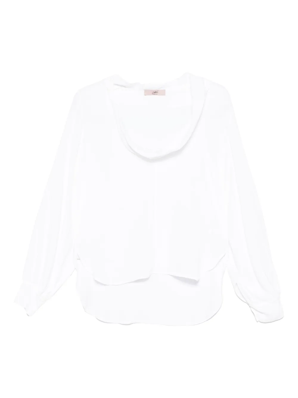 CARLA G. Blusa con scollo a scialle - Bianco