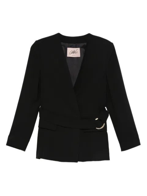 CARLA G. chamarra con cinturón y hebilla