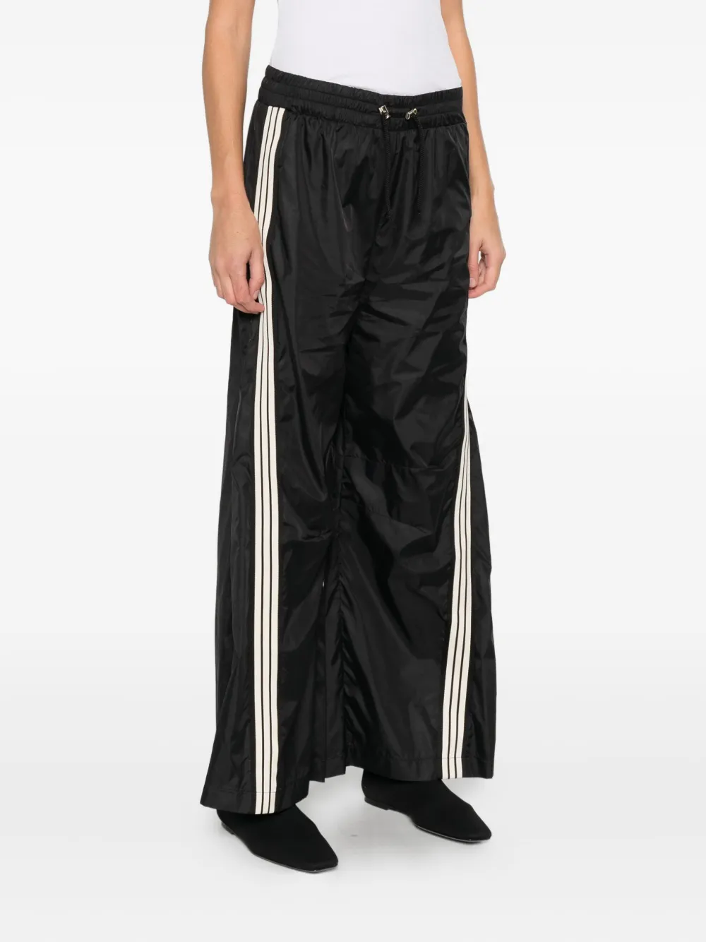 Carla G. Stripe-detail Pants In Black