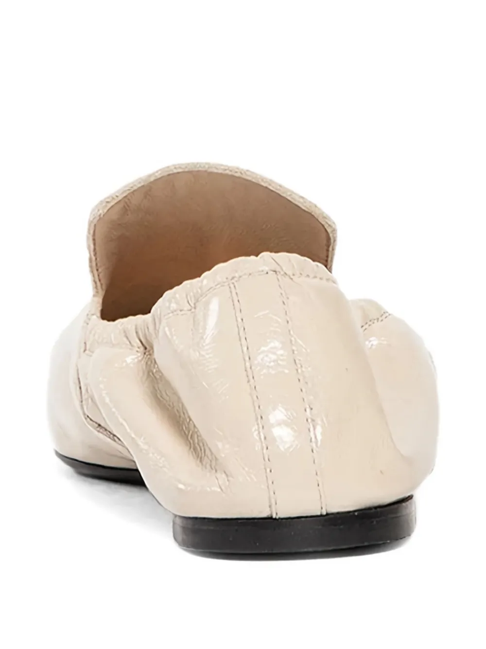 TOTEME Leren loafers met elastische rug Beige
