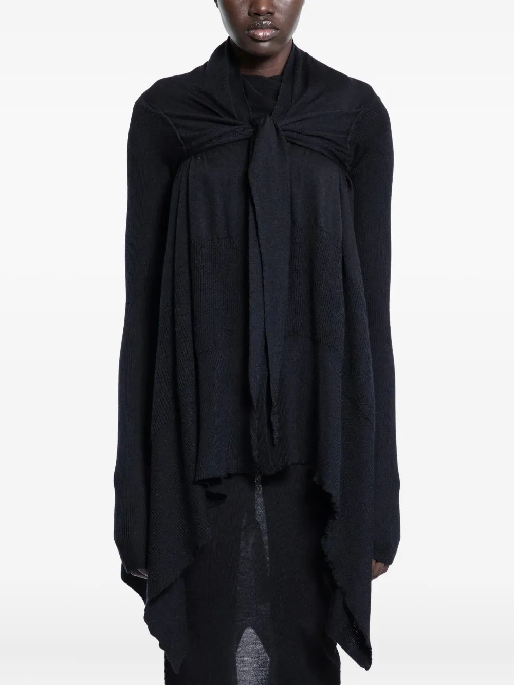 Rick Owens Hollywood Tied Medium Wrap In Black