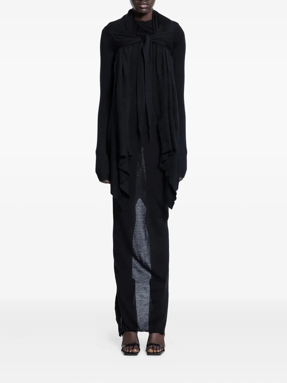 Rick Owens Hollywood tied Medium Wrap | Cardi-Coats | Image 2