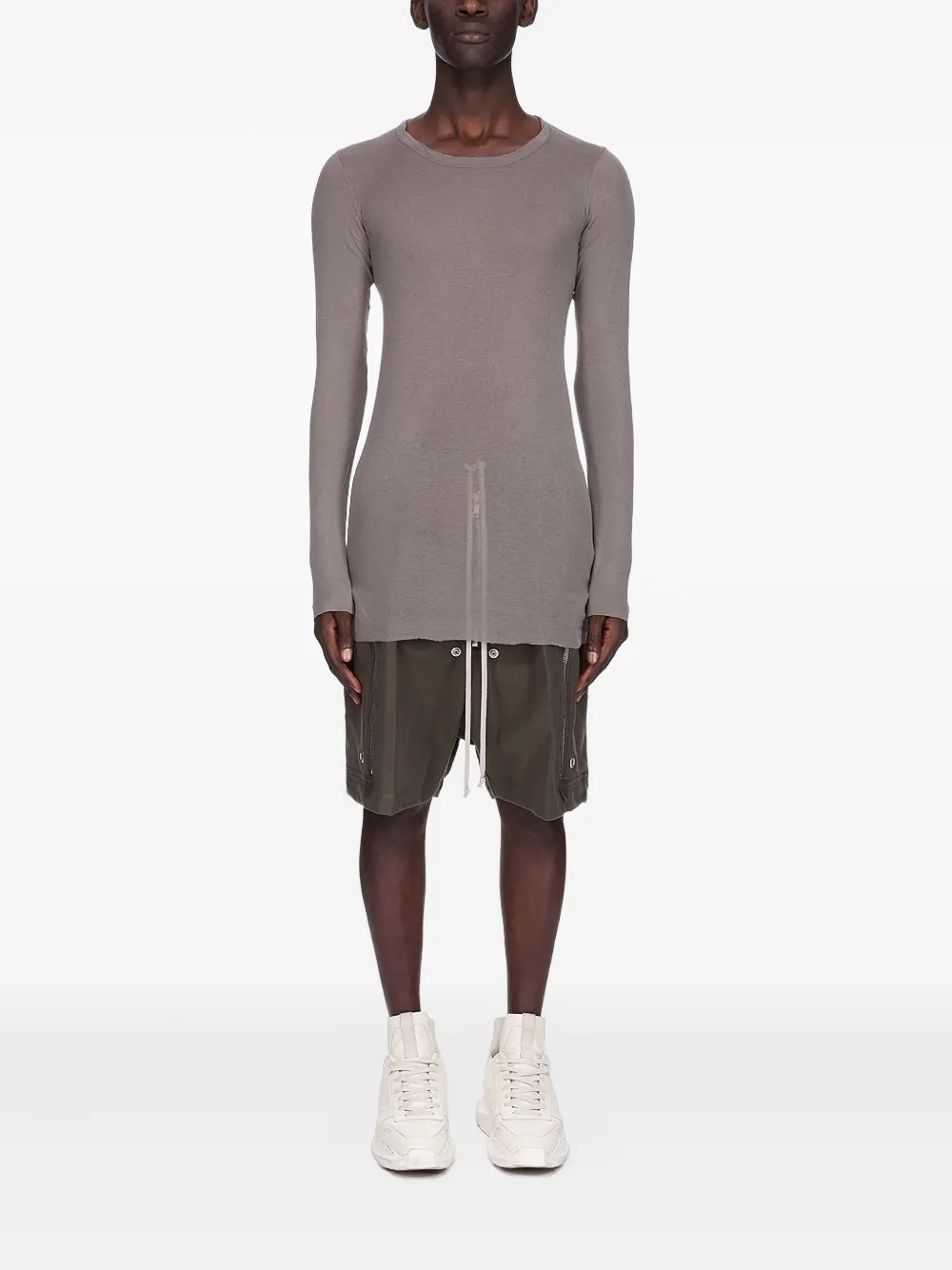 Rick Owens Forever Long-sleeves T-shirt In Brown