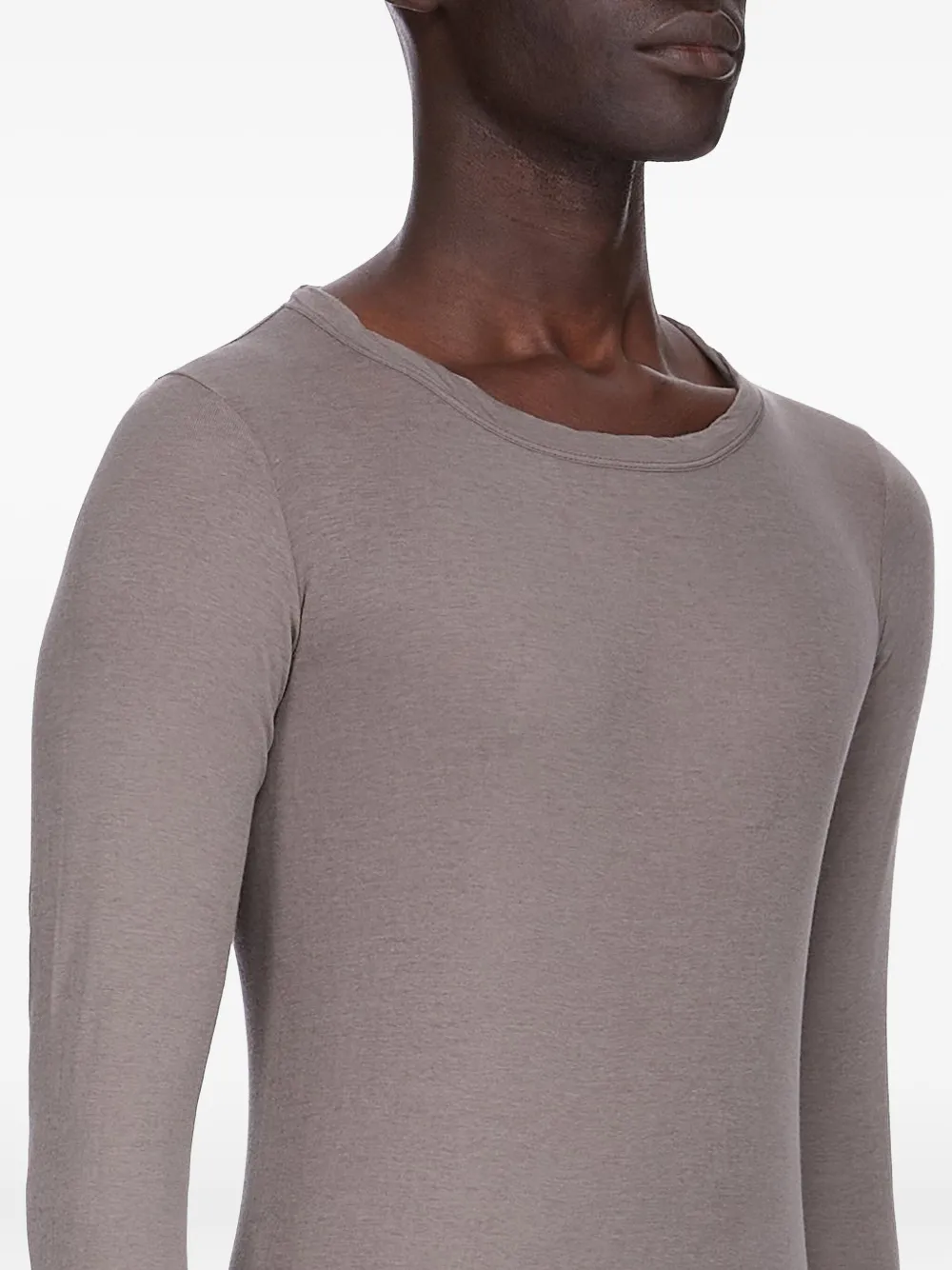 Rick Owens Forever Long-sleeves T-shirt In Brown