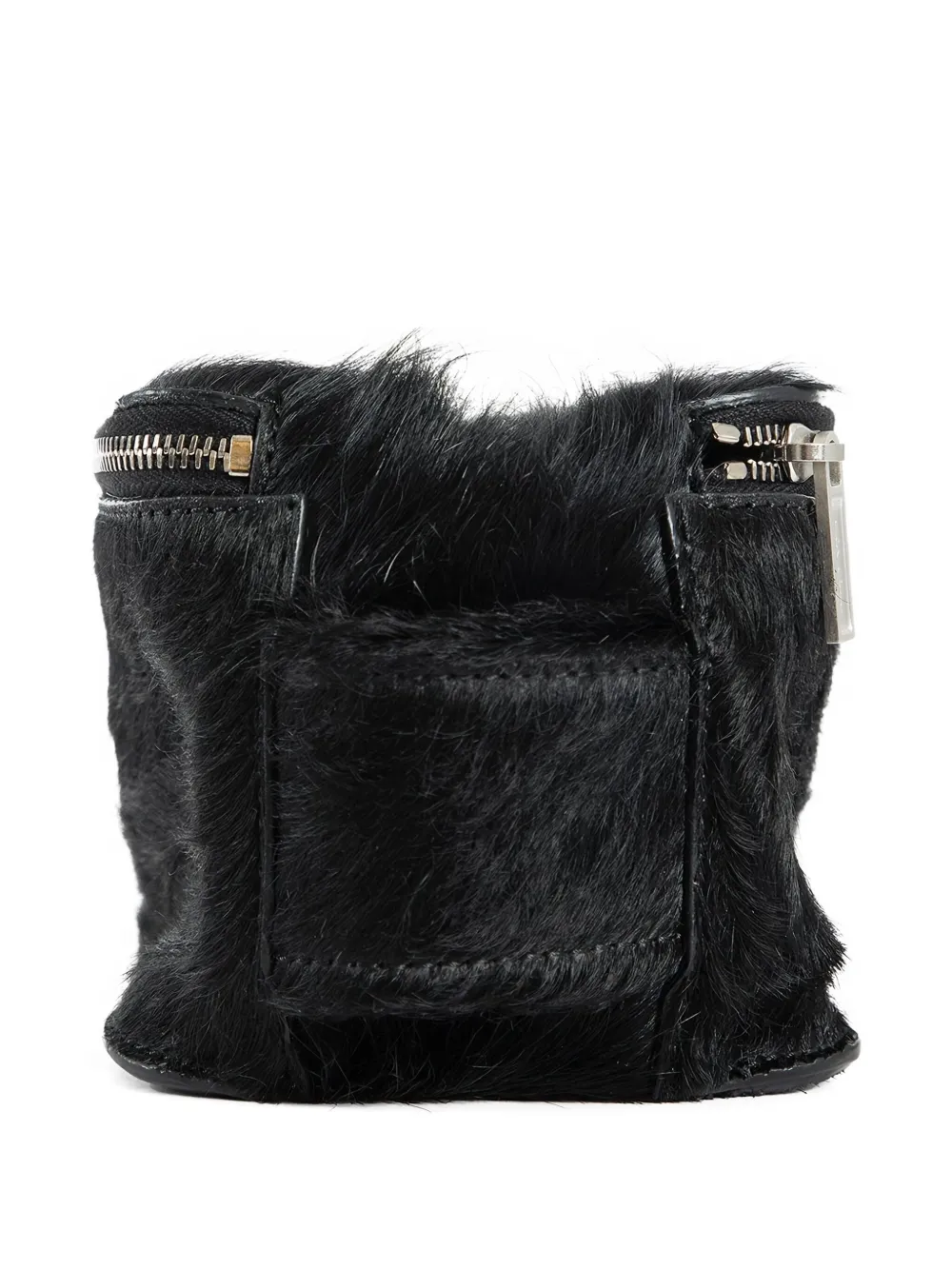 Rick Owens calf-hair beauty case - Zwart
