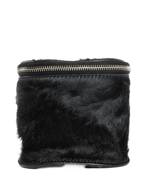 Rick Owens cosmetiquera con pelo de becerro