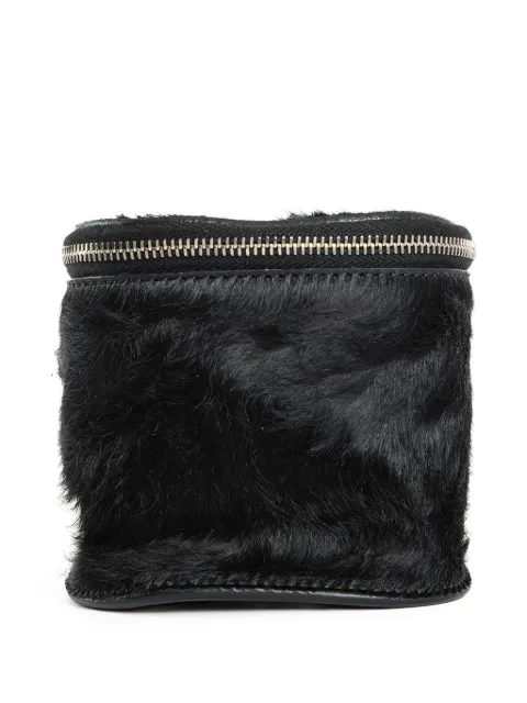 Rick Owens calf-hair beauty case