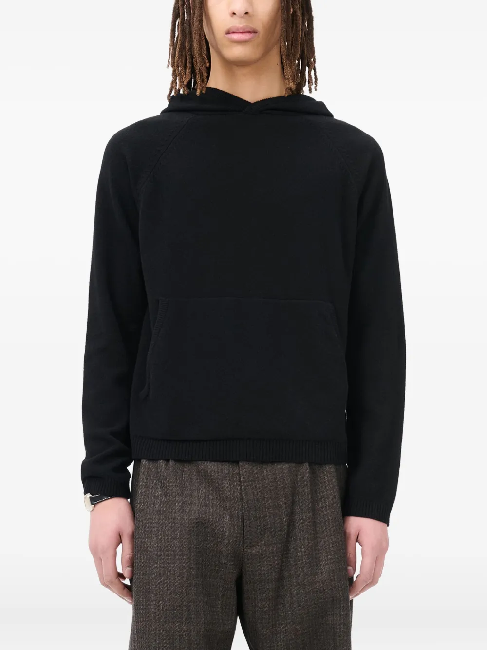 OUR LEGACY Gebreide hoodie Zwart