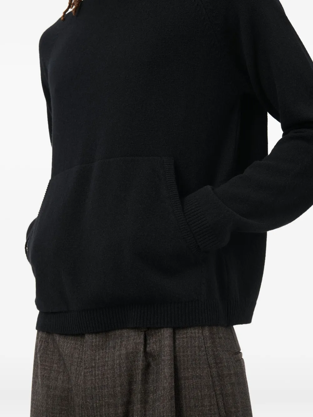 OUR LEGACY Gebreide hoodie Zwart