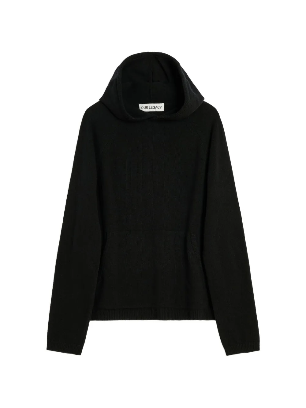 OUR LEGACY Gebreide hoodie Zwart