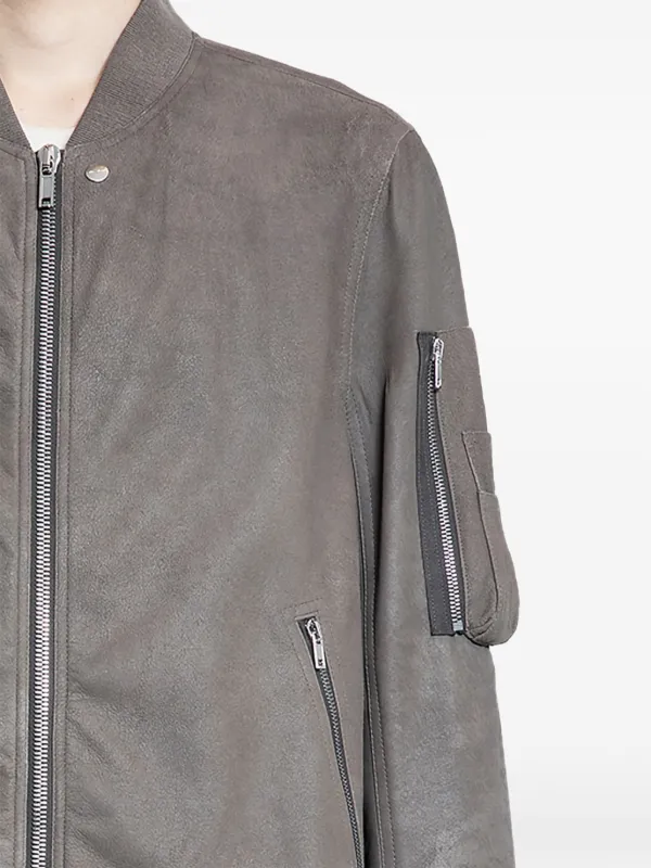 Rick Owens Classic Flight レザージャケット | グレー | FARFETCH JP