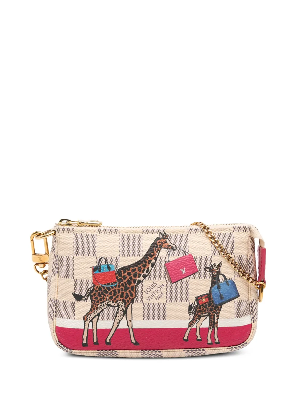 Louis Vuitton Pre-Owned 2017 Damier Azur Giraffe Mini Pochette Accessoires handbag - Multicolore