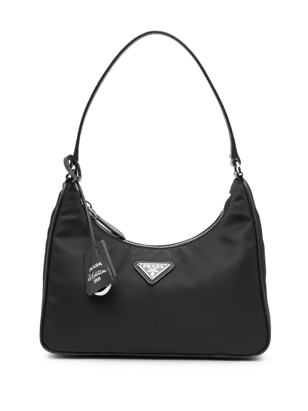 Pre-owned Prada 2019-2025 Re Nylon Re Edition 2005 Shoulder Bag In Black
