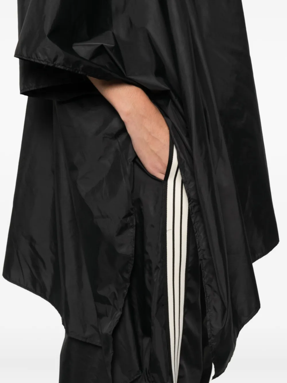 Carla G. Hooded Poncho In Black