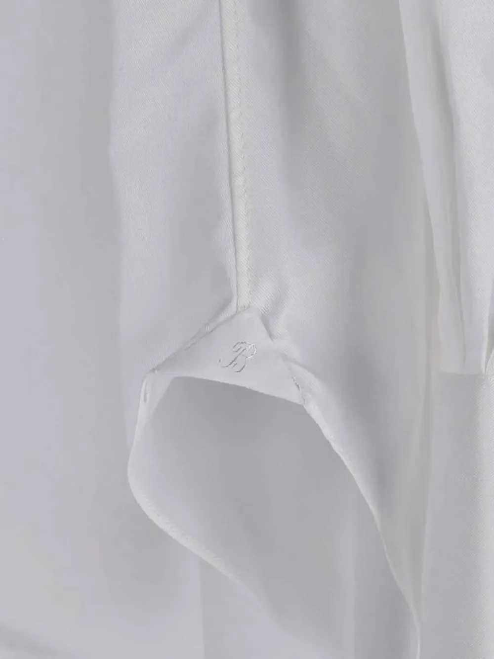 Barba Napoli Embroidered-detail Cotton Shirt In White