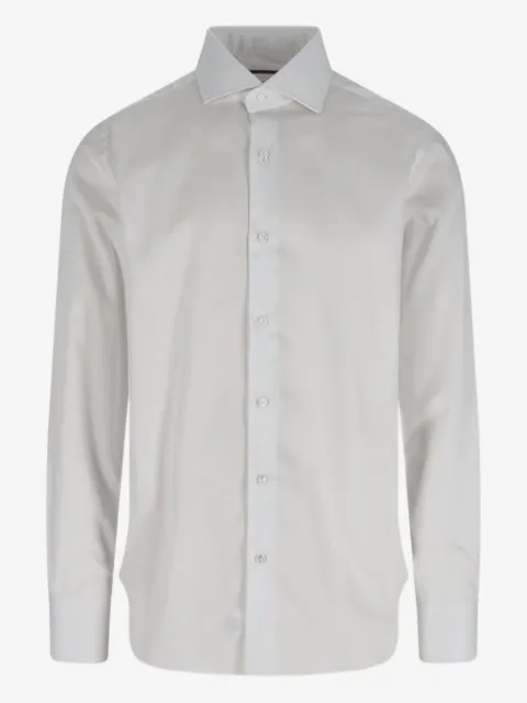 Barba embroidered-detail cotton shirt