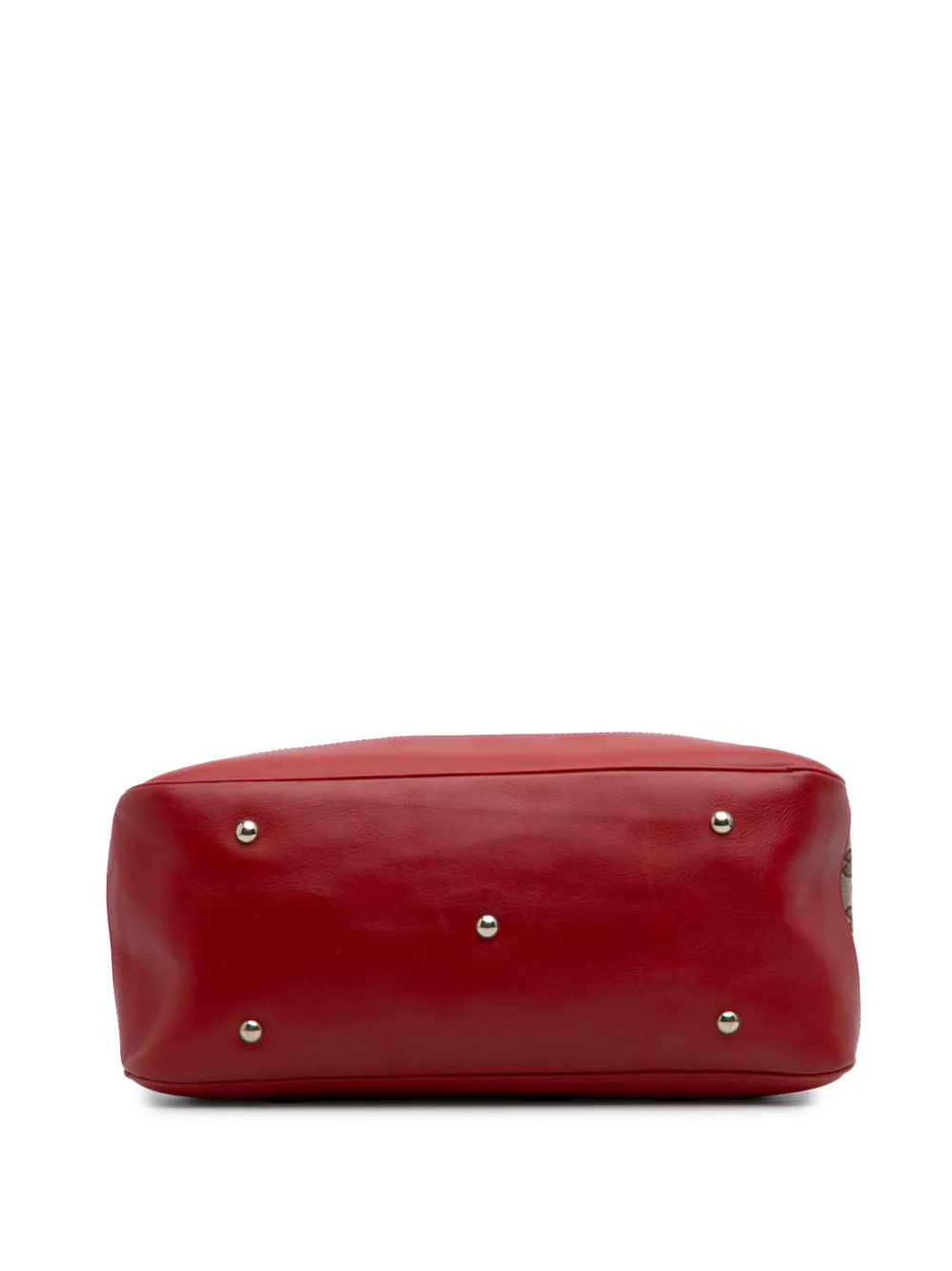 Pre-owned Gucci 2016-2025 Medium Gg Canvas Valentine Top Handle Bag Satchel In Brown