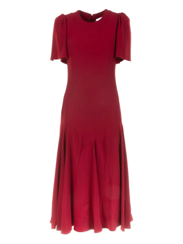 alexander mcqueen cocktail dresses Alexander Mcqueen Floral Jacquard Corset Dress - Red/Black