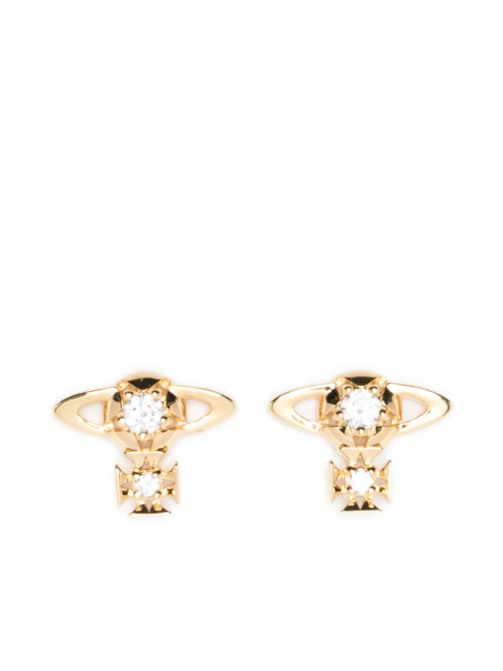 Vivienne Westwood orb stud earrings - ゴールドトーン Vivienne Westwood orb stud earrings - ゴールドトーン