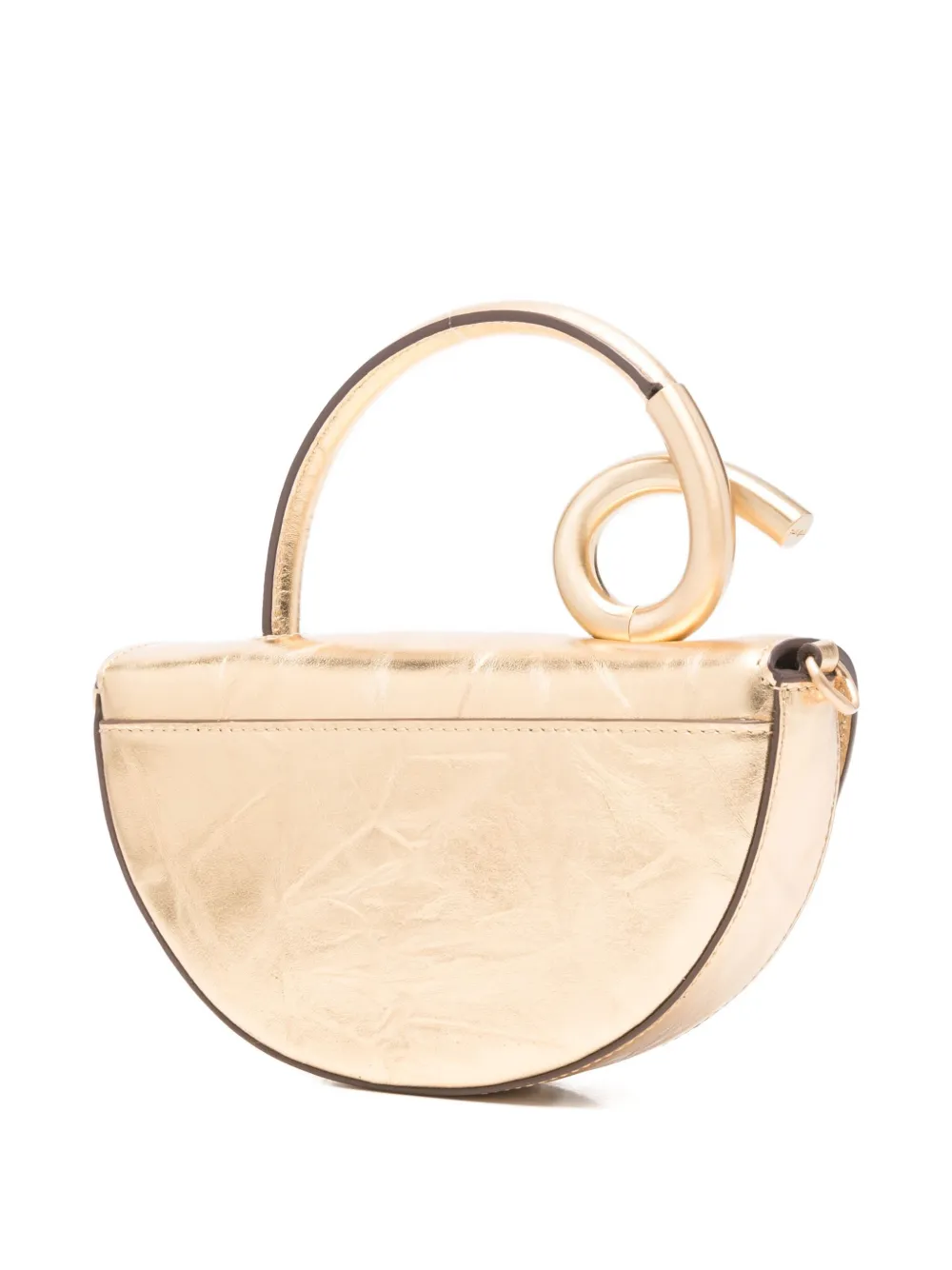 Cult Gaia Azariah Nano Half Moon Crossbody In Gold