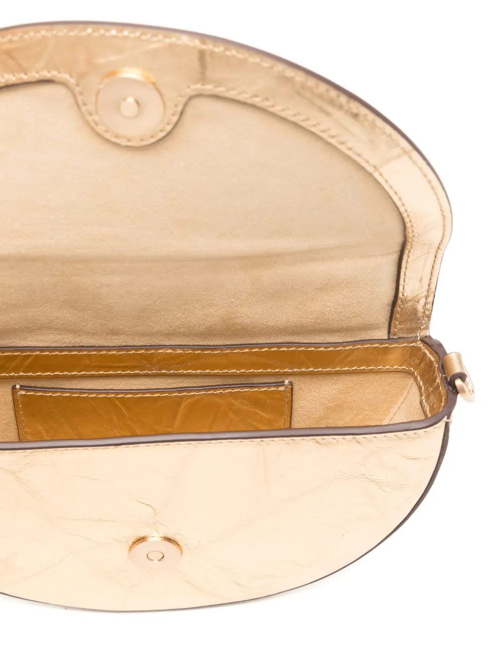 Cult Gaia Azariah Nano Half Moon Crossbody In Gold