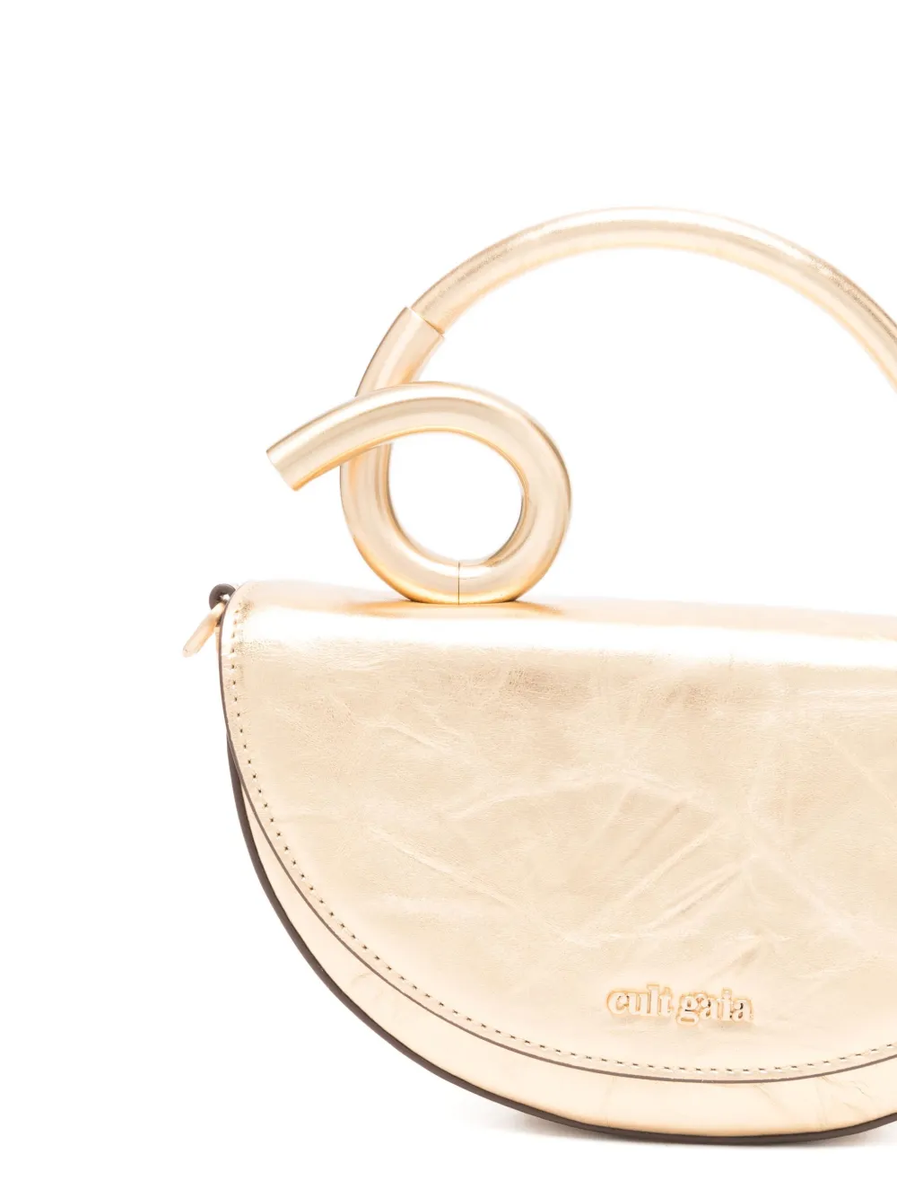 Cult Gaia Azariah Nano Half Moon Crossbody In Gold