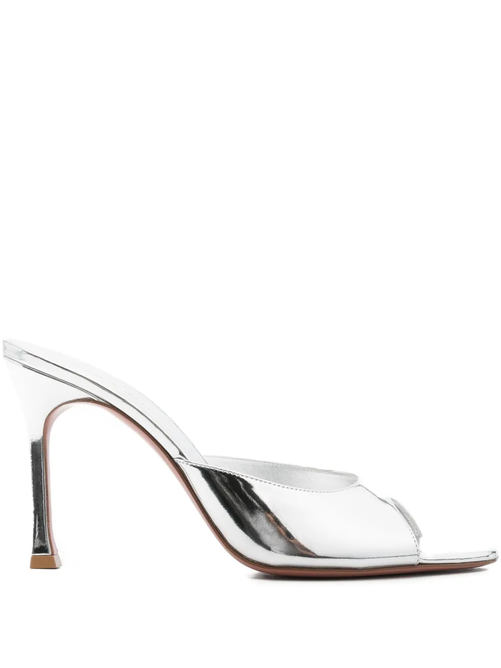 Amina Muaddi 95 mm Alexa Slipper muiltjes Zilver