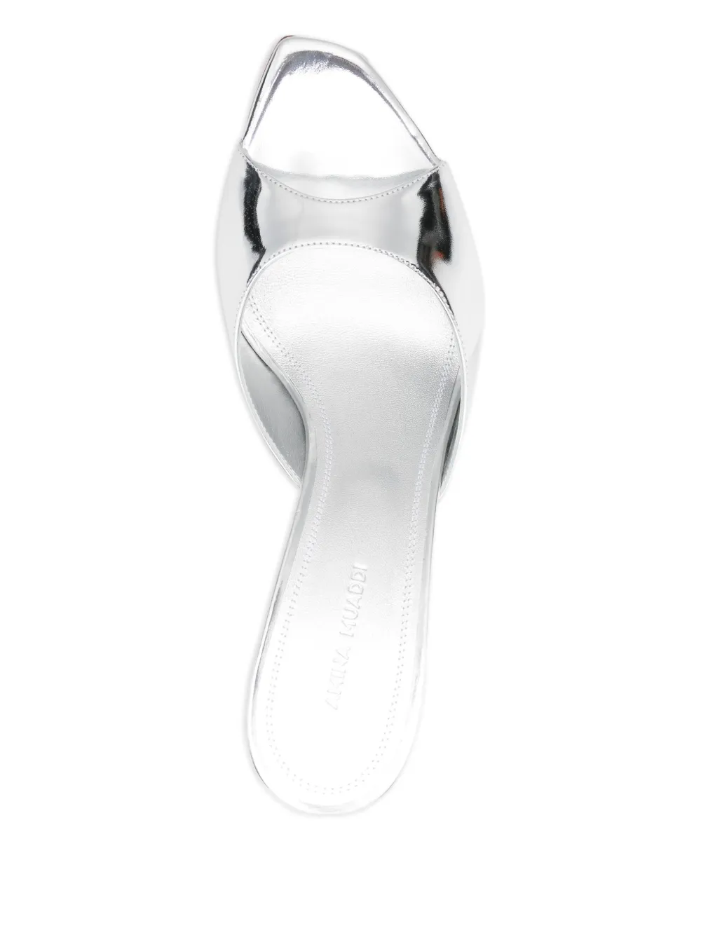Amina Muaddi 95 mm Alexa Slipper muiltjes Zilver