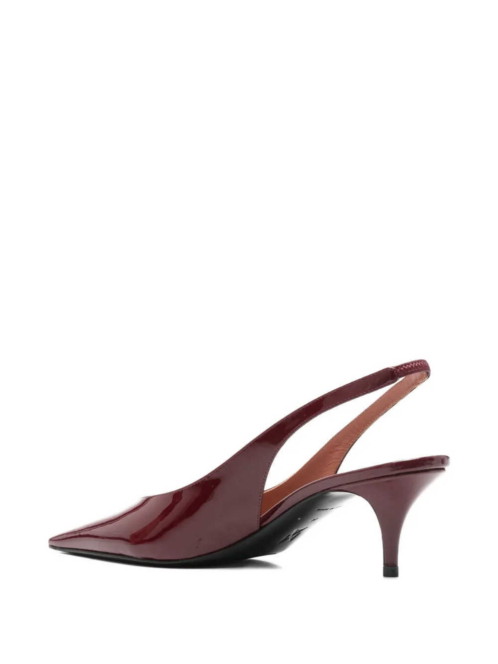 Amina Muaddi 55 mm Anok Sling pumps met puntige neus Rood