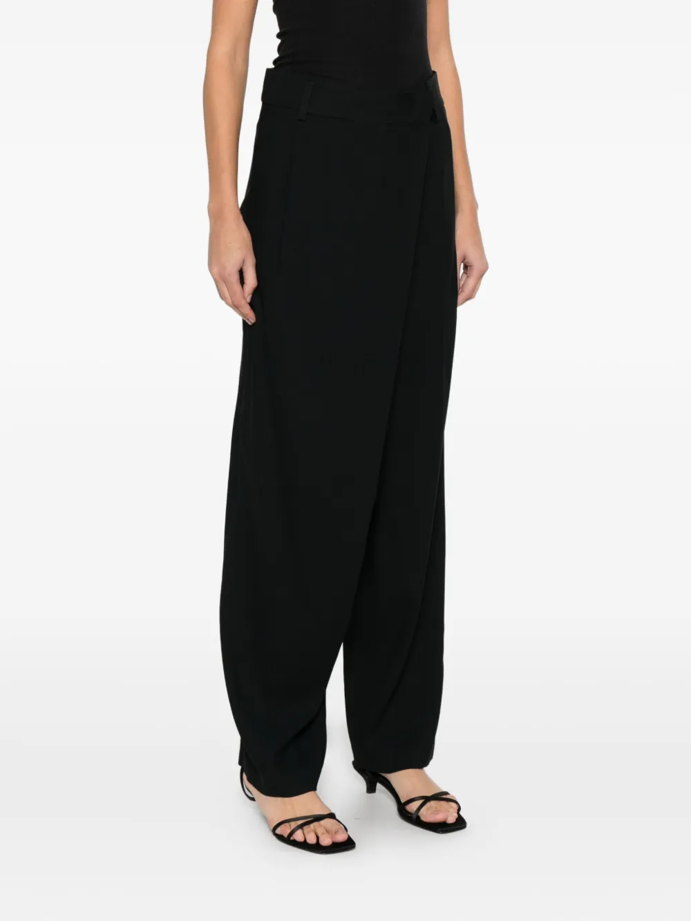 CARLA G. Palazzo plooibroek Zwart