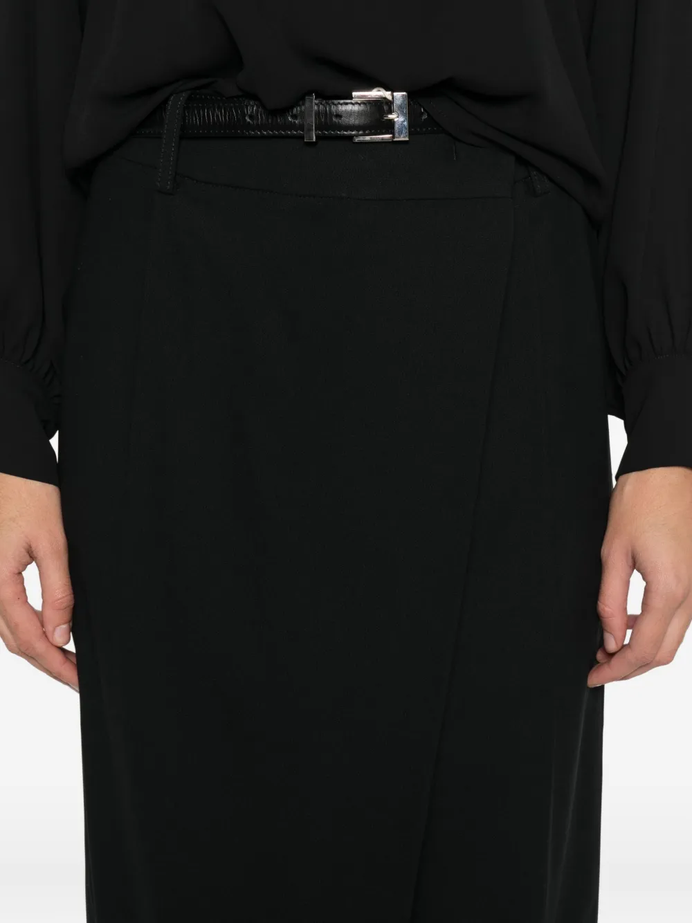 CARLA G. Palazzo plooibroek Zwart