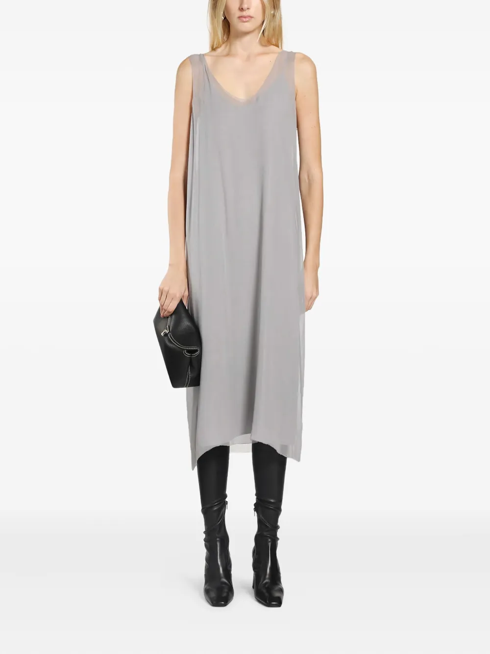 TOTEME chiffon midi slip dress - Grijs