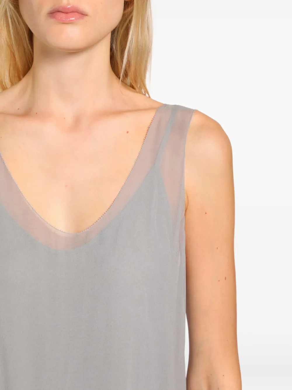 TOTEME Chiffon midi-jurk Grijs