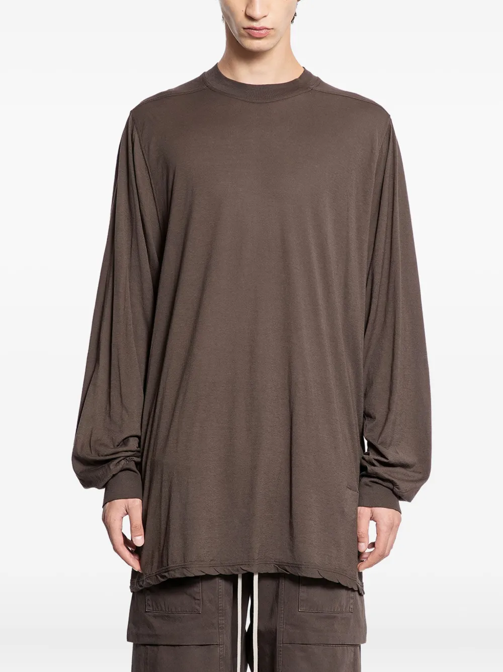 Rick Owens DRKSHDW Jumbo long-sleeve T-shirt | Brown | Image 1