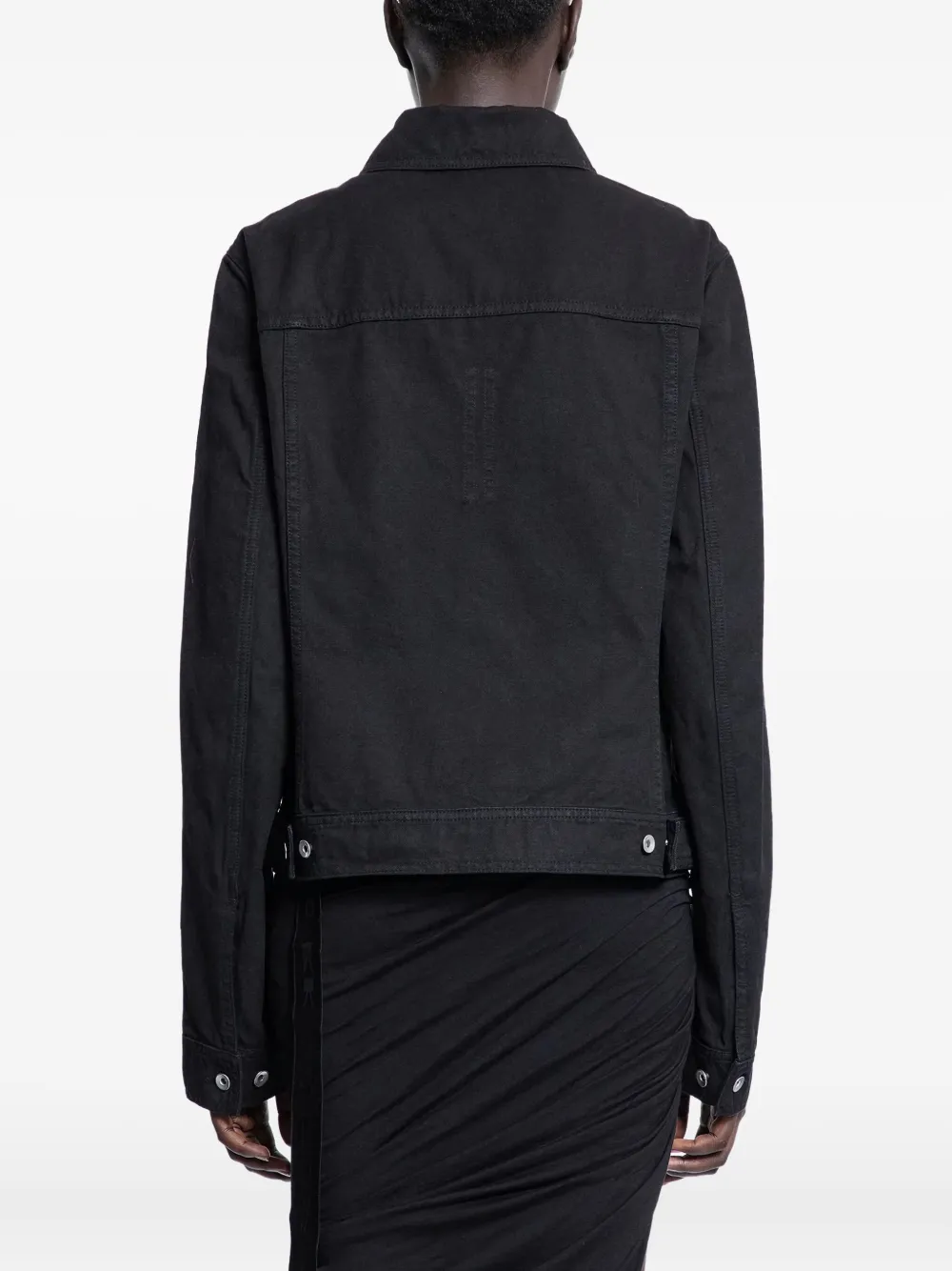 Rick Owens Drkshdw Hollywood Chest-pockets Denim Jacket In Black