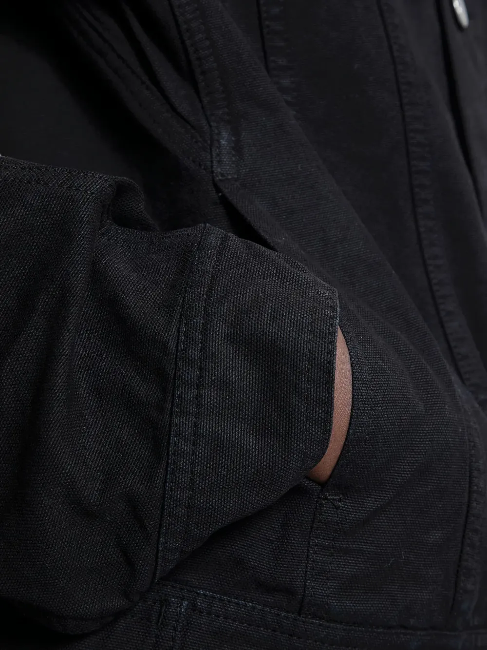 Rick Owens Drkshdw Hollywood Chest-pockets Denim Jacket In Black