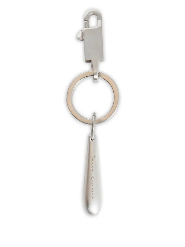 リックオウエンス ティアドロップキーホルダー メンズ Rick Owens ティアドロップ キーホルダー | シルバートーン | FARFETCH JP