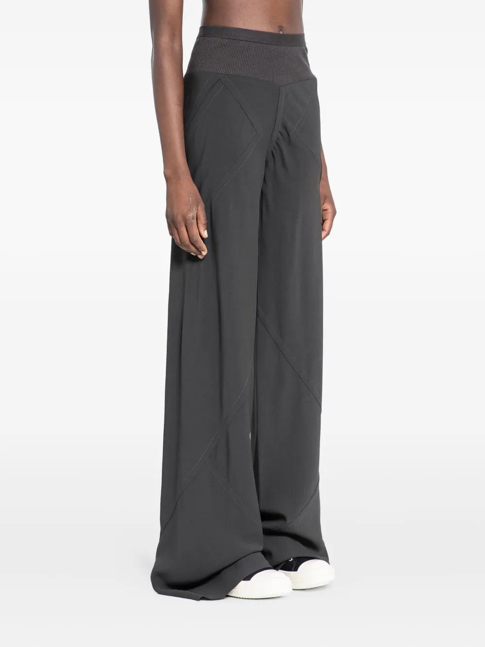 Rick Owens Porterville Bias Trousers In Gray