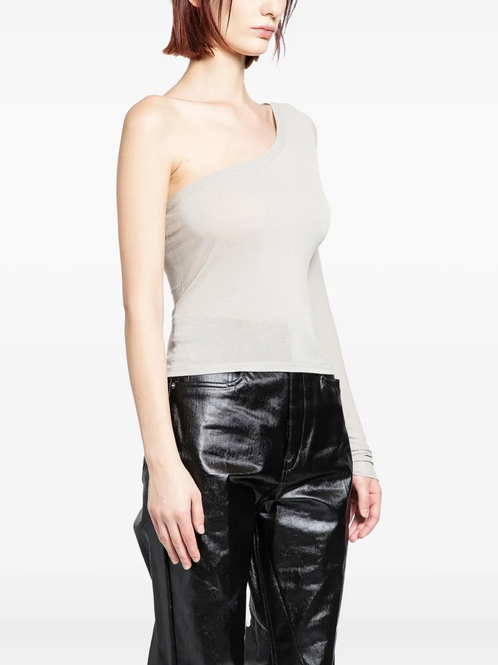 Rick Owens Concordians Ziggy T In Viscose Silk Jersey In Gray