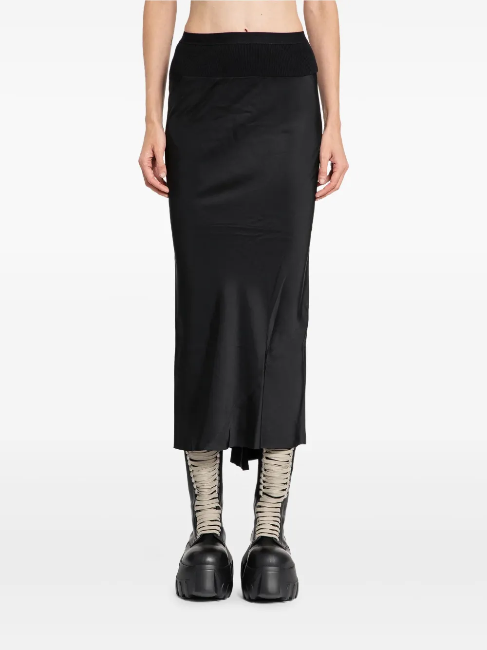 Rick Owens jupe mi-longue Porterville Calf Bias | noir | Image 1