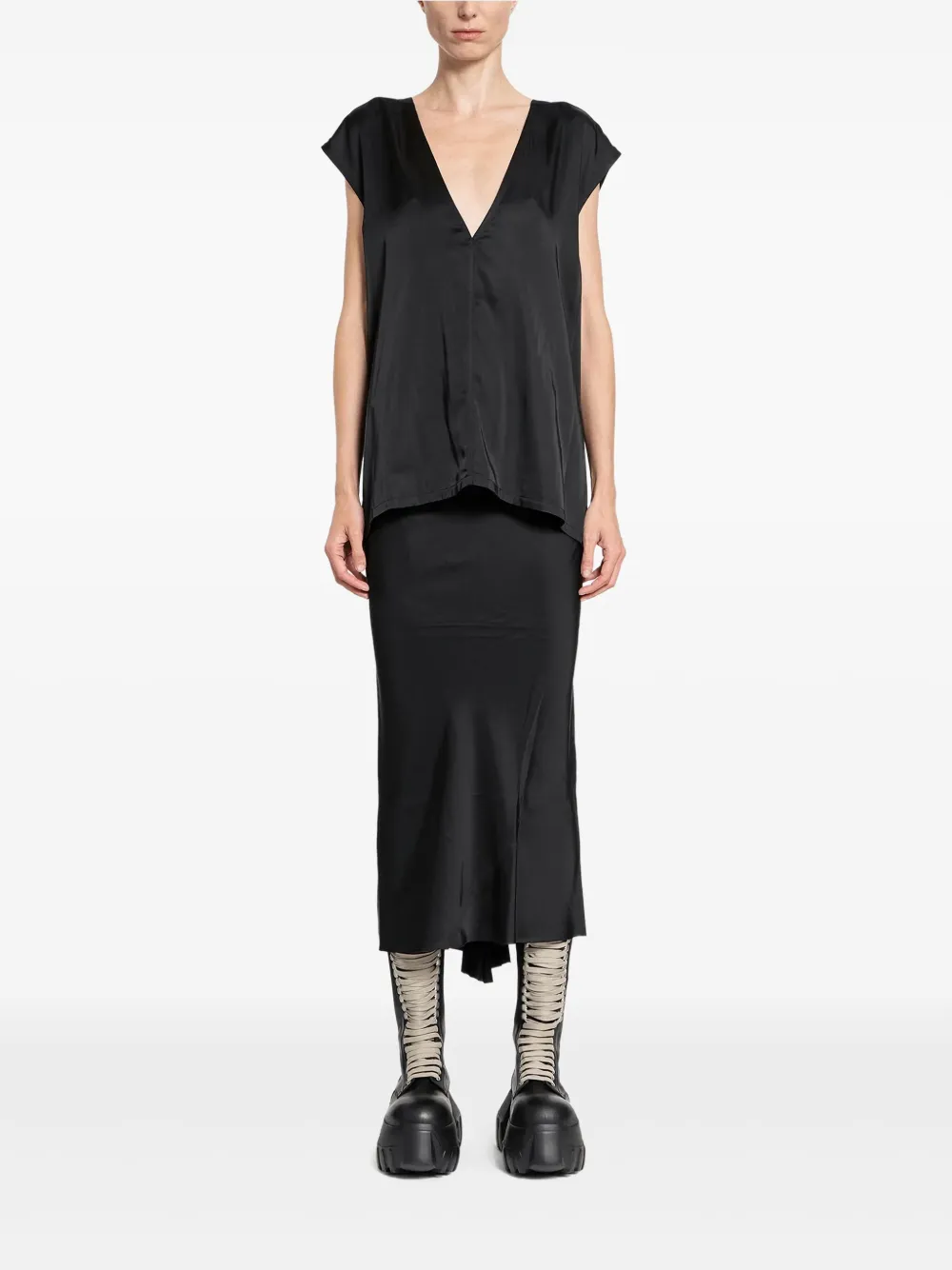 Rick Owens jupe mi-longue Porterville Calf Bias | Jupes droites | Image 2