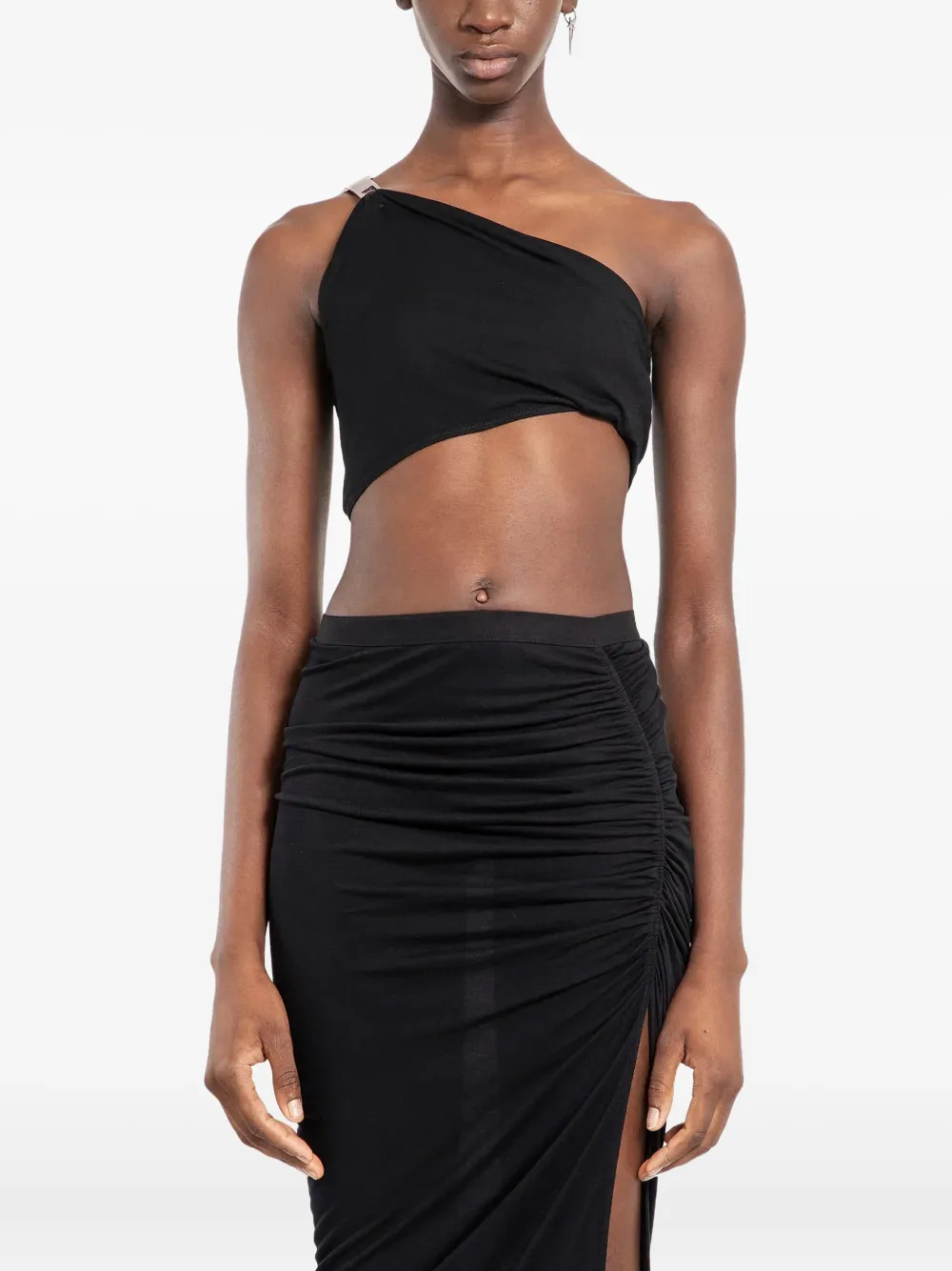 Rick Owens Lilies Hydra one-shoulder top | Black | Image 1