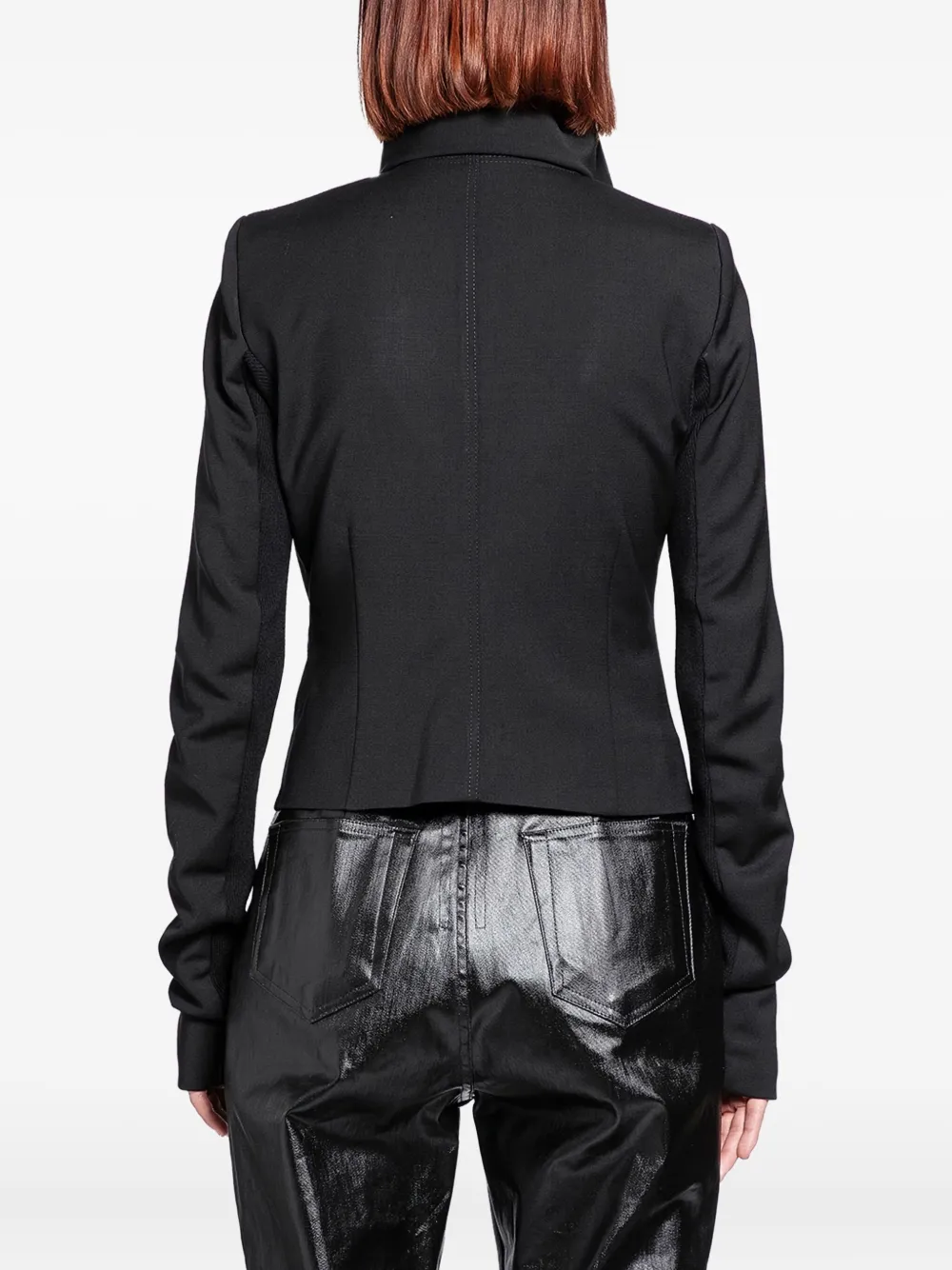 Rick Owens Zipped Biker Jacket In Black