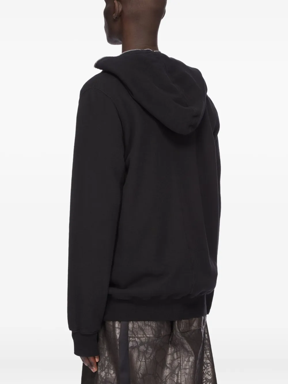 Rick Owens Drkshdw Jumbo Gimp Zip-fastening Hoodie In Black