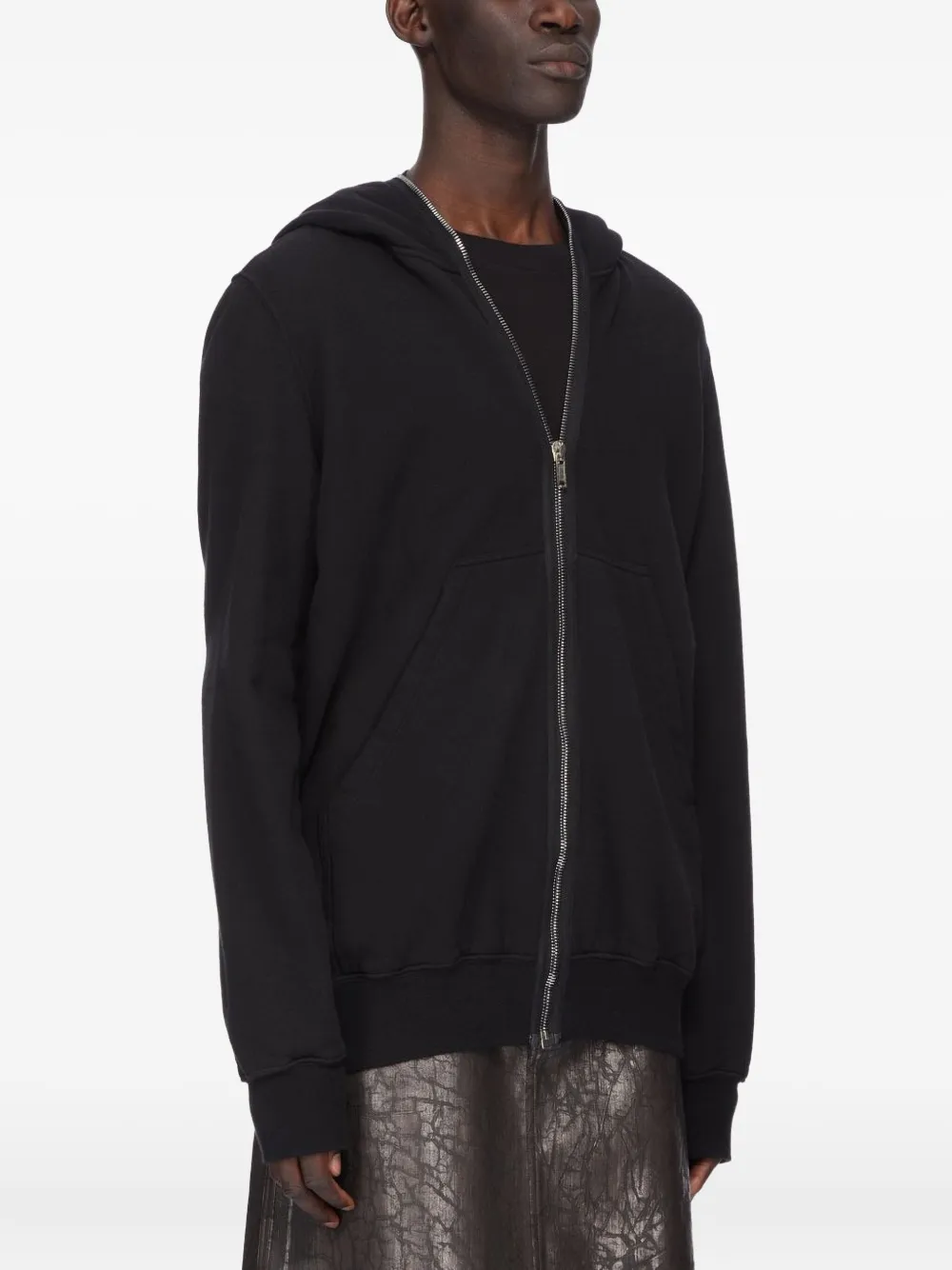 Rick Owens Drkshdw Jumbo Gimp Zip-fastening Hoodie In Black