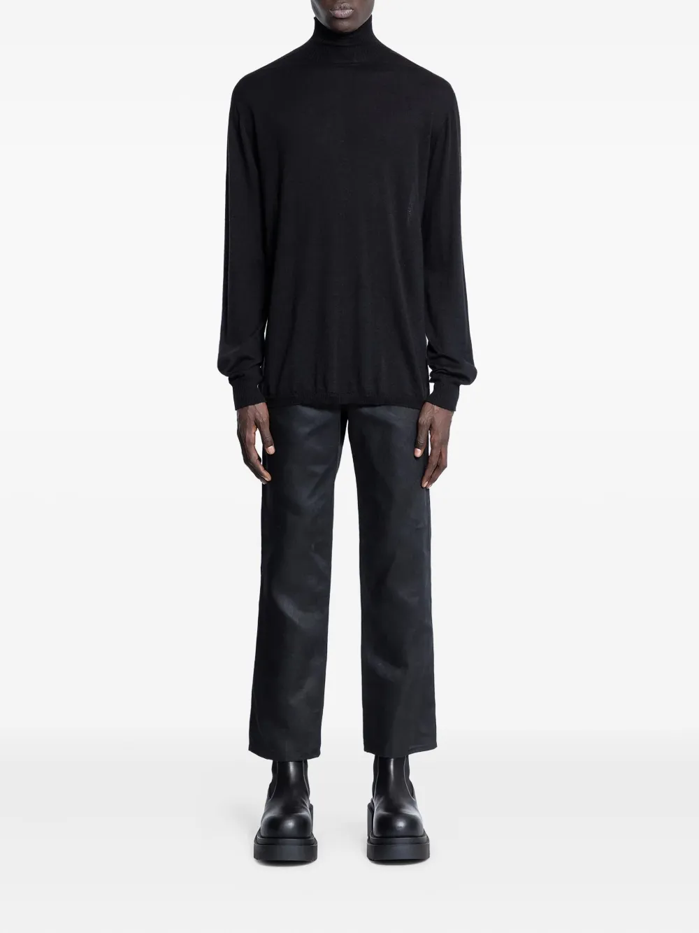 Rick Owens Hollywood high-neck sweater - Zwart