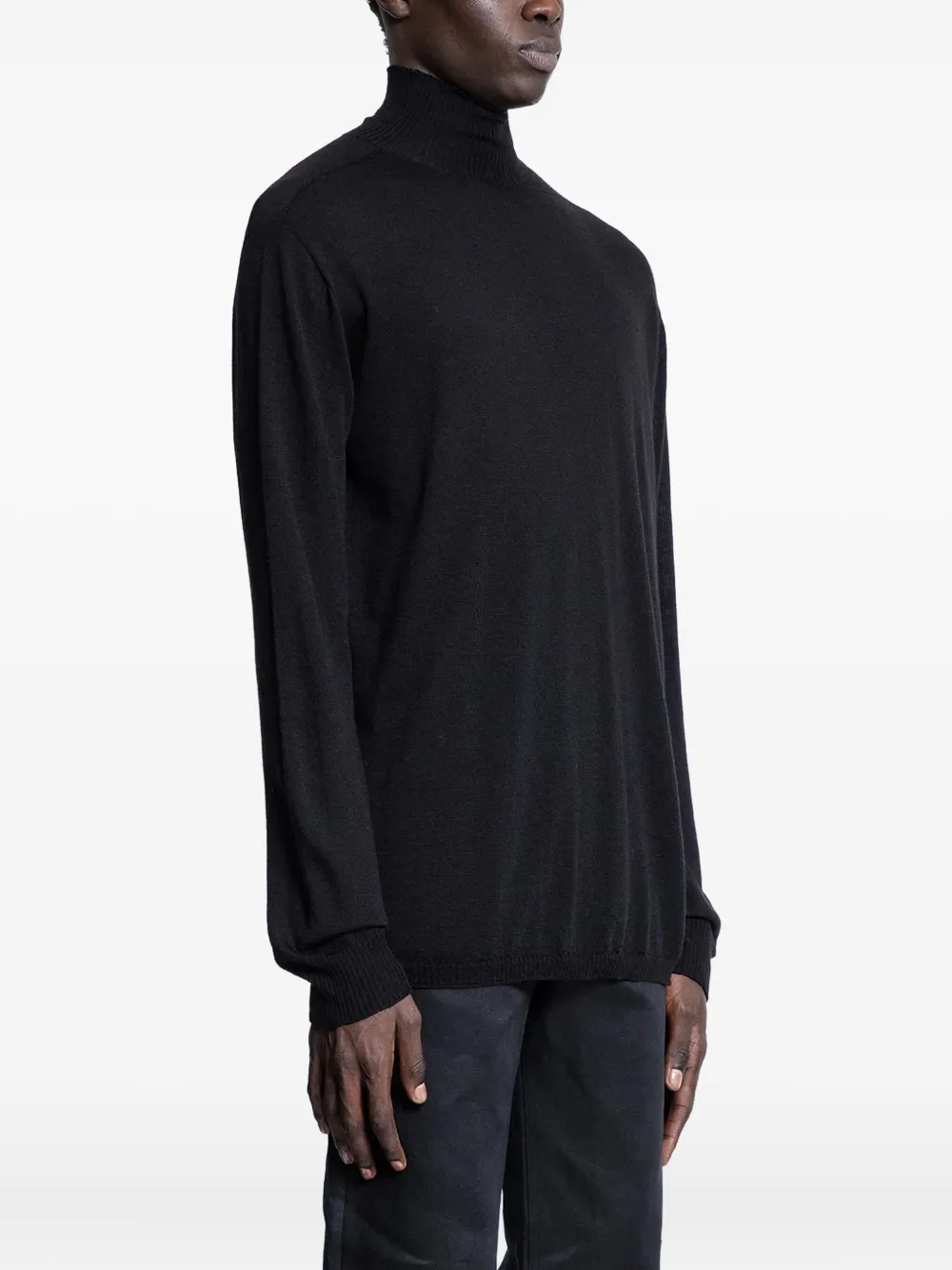 Rick Owens Hollywood trui met hoge hals Zwart