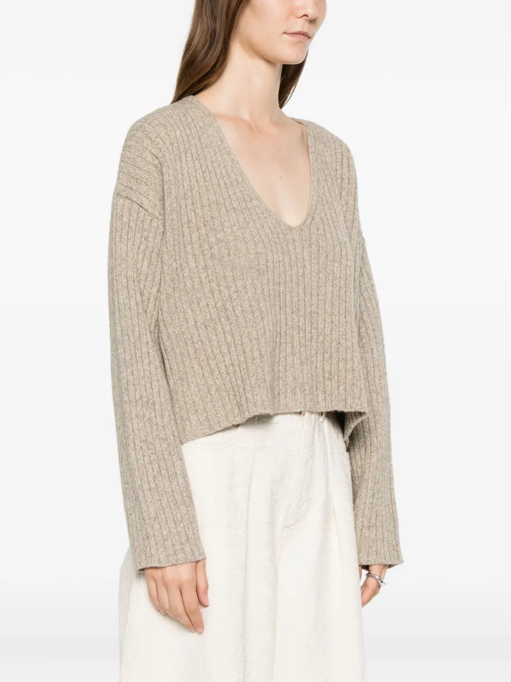  C.t.plage V-neck Sweater - Neutrals 