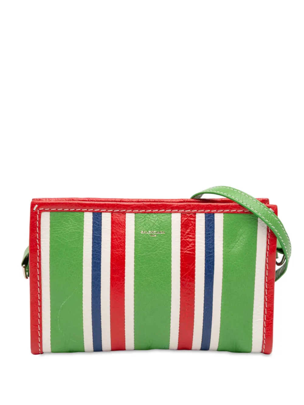 Balenciaga Pre-Owned 2017 Lambskin Bazar crossbody bag - Verde