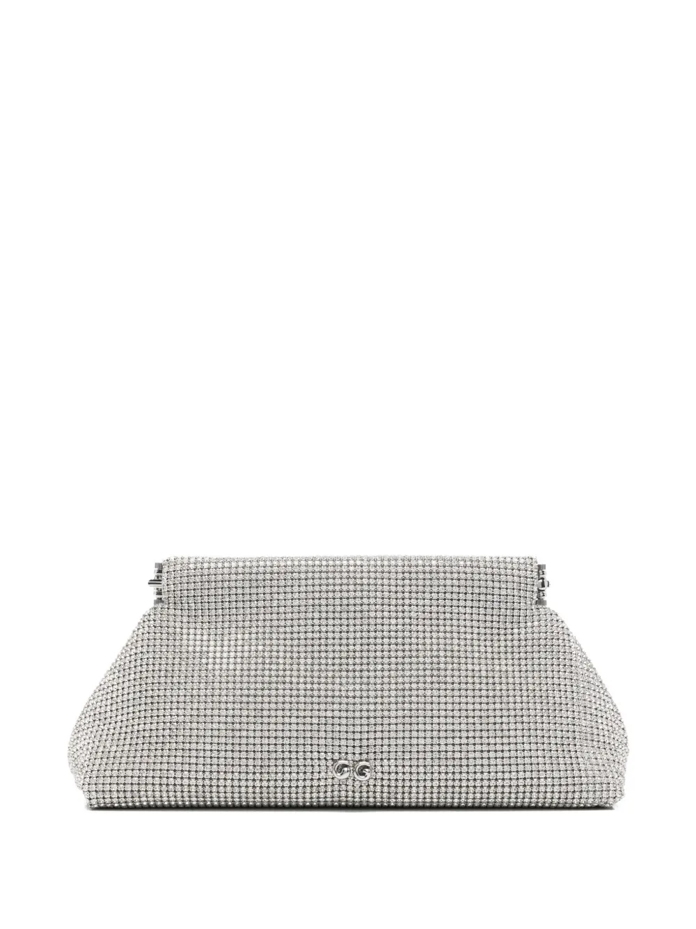Cult Gaia Lillia Mini Glass Crystal Clutch Bag In Silver